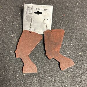 Plus One Brown Silhouette Earrings